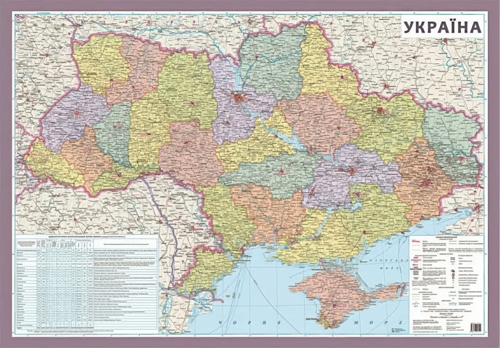 Україна. Політико-адміністративна карта. (Формат А1)