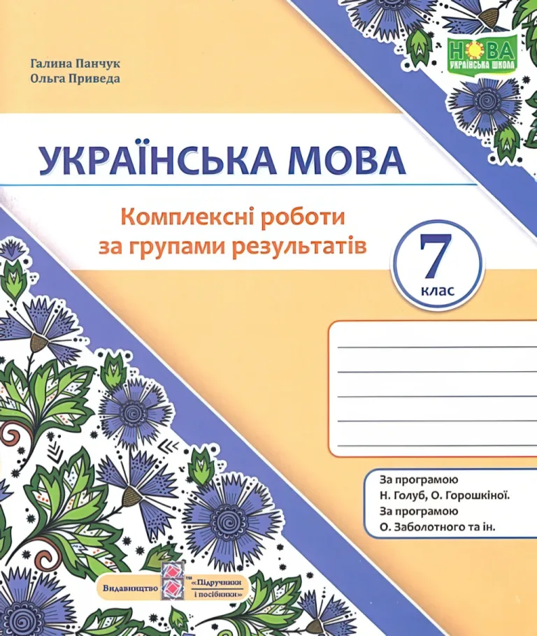 Українська мова 7 клас Комплексні роботи за групами результатів — Галина Панчук